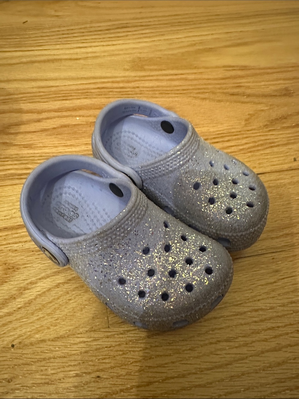 CROCS Kids Glitter Lilac Clog Sandals